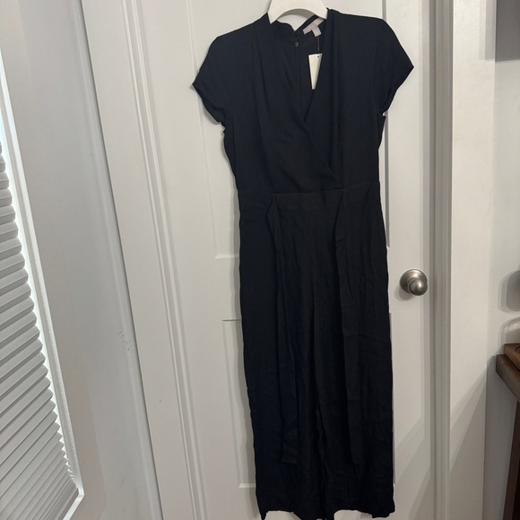 Chelsea28 Pants - Nordstrom Chelsea 28 Black Viscose Crossover Front Jumpsuit Med NEW WITH TAGS